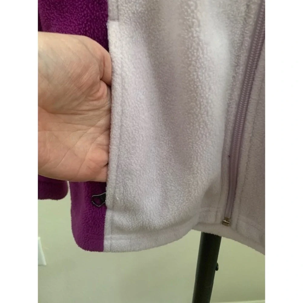 Columbia Girls Purple Colorblock Full Zip Fleece‎ Jacket Size M Outdoorsy 10/12